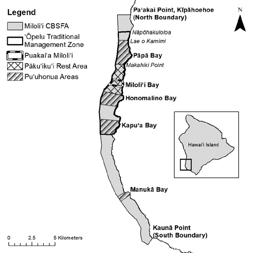 Map of Miloli'i CBSFA