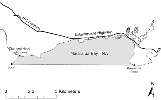 Map of Maunalua Bay FMA