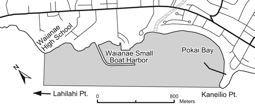 Map of Pōka'ī Bay restricted area